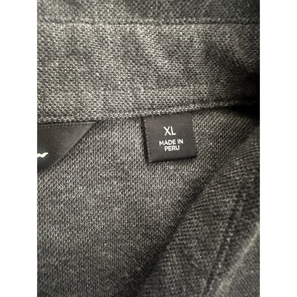 TravisMathew Polo Shirt Mens XL Gray Heather Golf 3-Button Embroidered‎ Logo